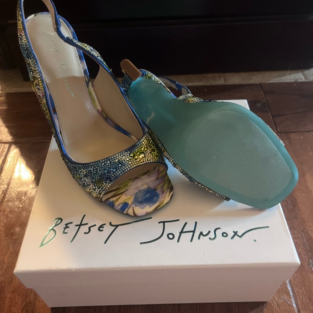 Betsey Johnson Multicolor Crystal Heels